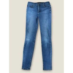 J Brand Maria Supreme High Rise Skinny Jeans Medium Wash Blue 23110C076 Size 26